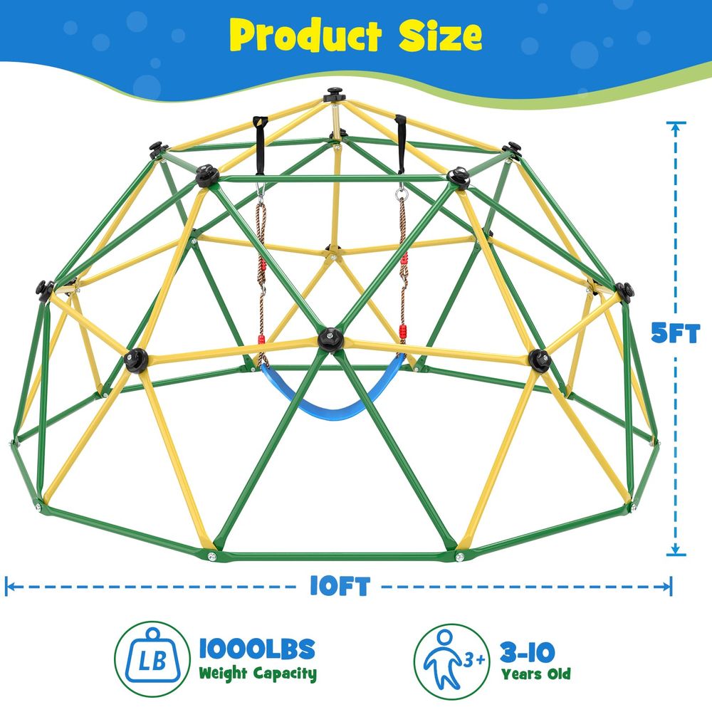 Climbing Dome, 10FT Climber wi - đánh giá và giá Kids Outdoor Climbing Dome