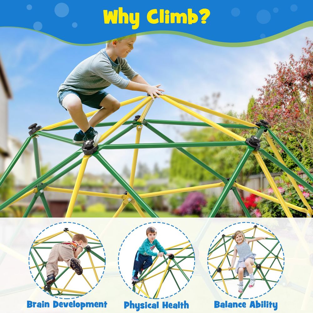 Climbing Dome, 10FT Climber wi - đánh giá và giá Kids Outdoor Climbing Dome