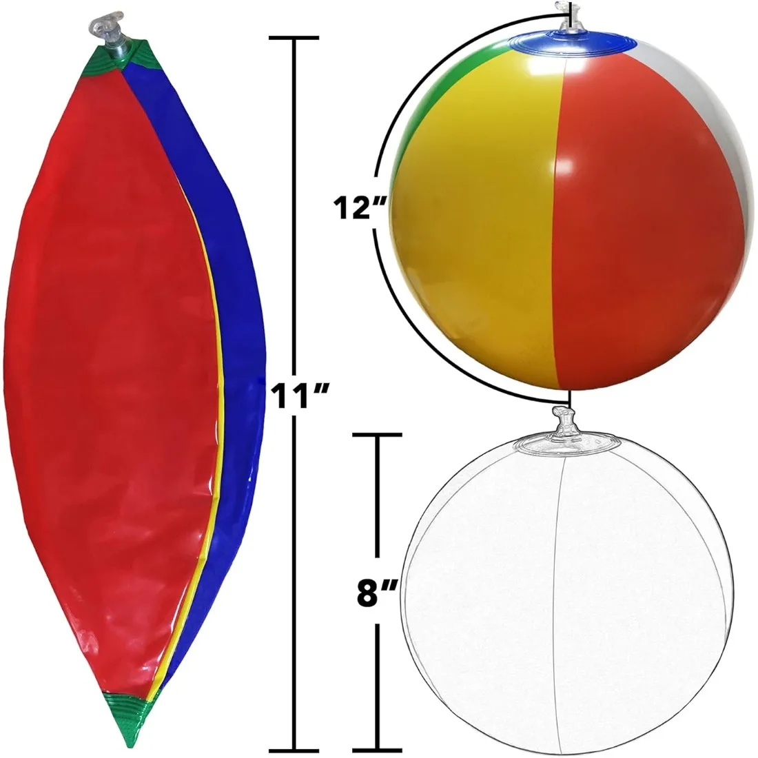 Rainbow Inflatable Beach Balls - đánh giá và giá Outdoor Games For Kids